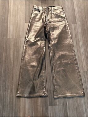 Joe's Jeans Metallic Bronze Wide-Leg Jeans